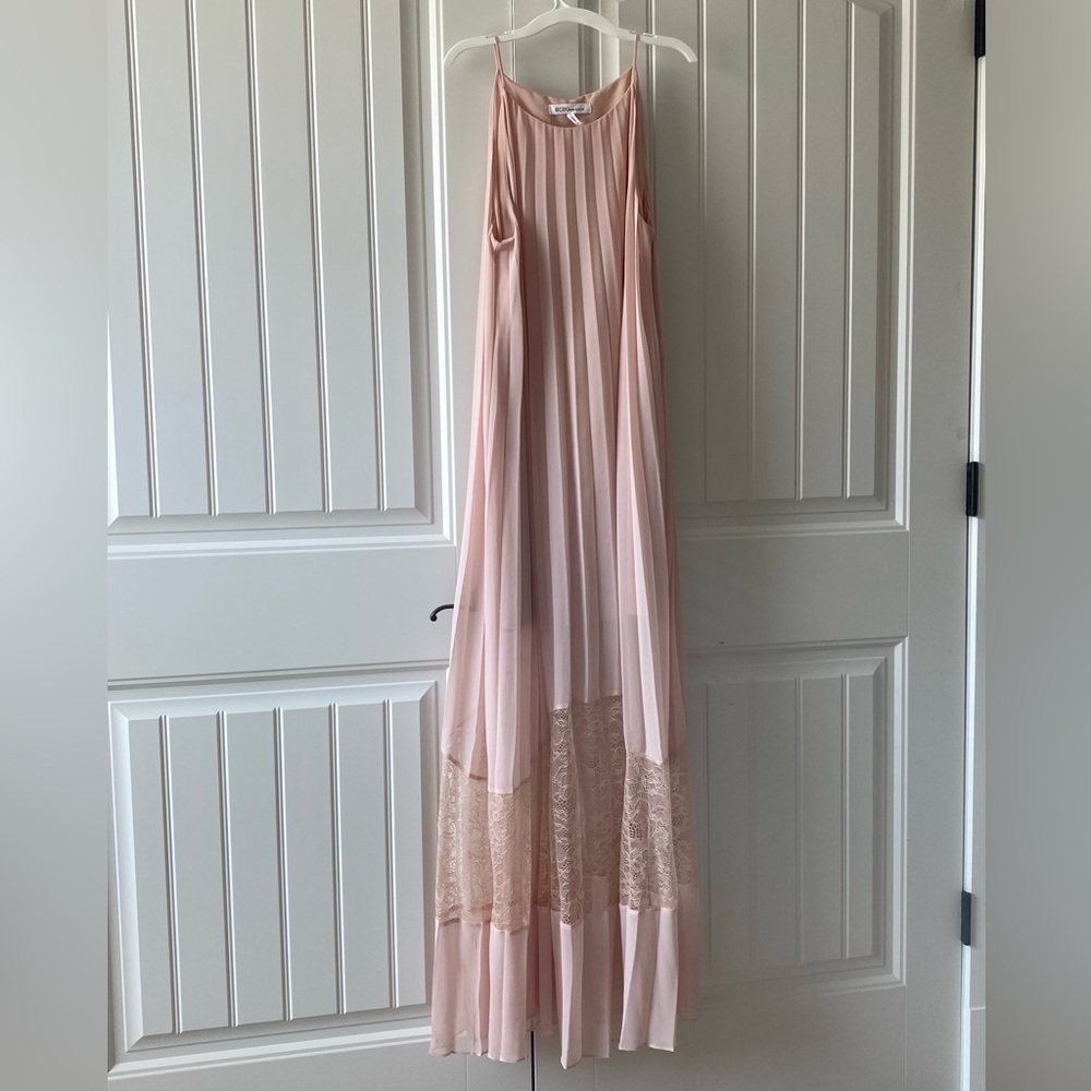BCBG blush maxi dress